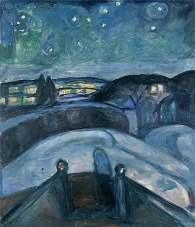 Starry Night 1922-1924 Edvard Munch